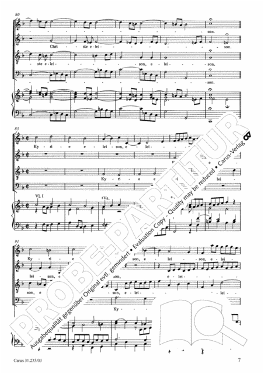 Mass in F major 4-Part scores gallery preview page 11