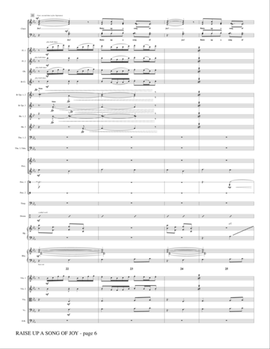 Raise Up A Song Of Joy - Full Score Choir scores gallery preview page 6