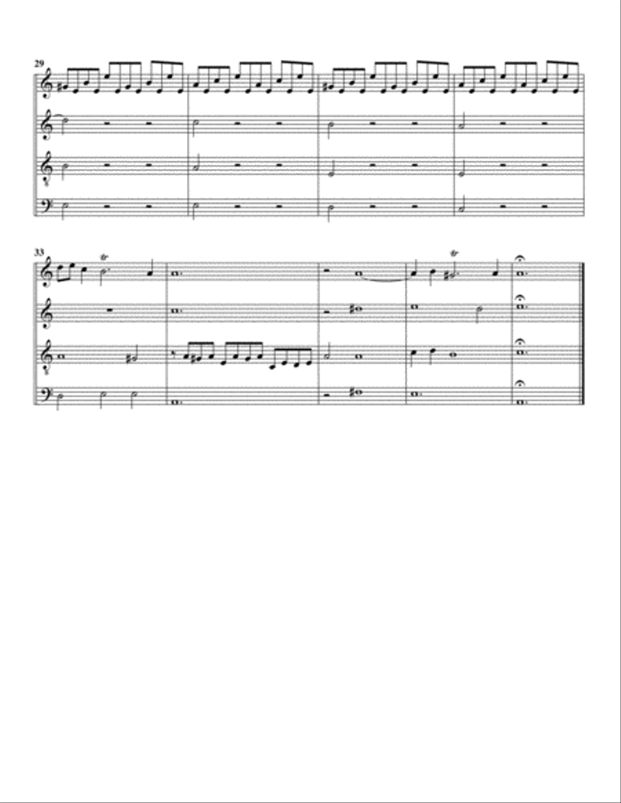 Prelude and fugue BWV 558 (arrangement for 4 recorders) Recorder scores gallery preview page 3