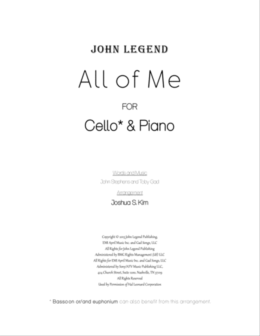 All Of Me Small Ensemble scores gallery preview page 1