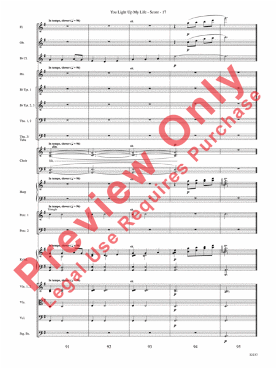 You Light Up My Life Choir scores gallery preview page 18