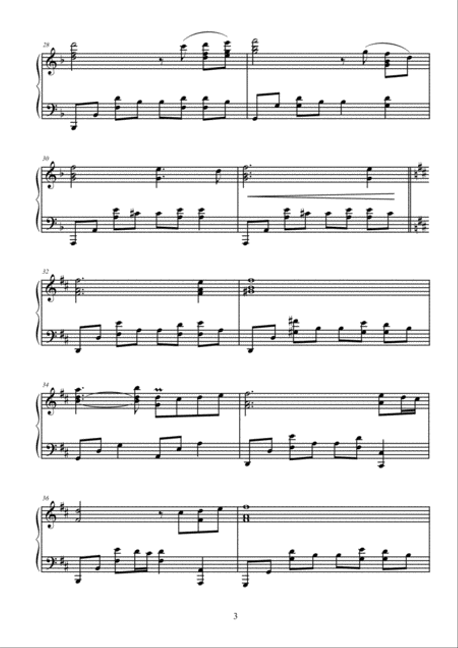 E' la pioggia (It's The Rain) - piano solo - Luca Ottani Piano Solo scores gallery preview page 4