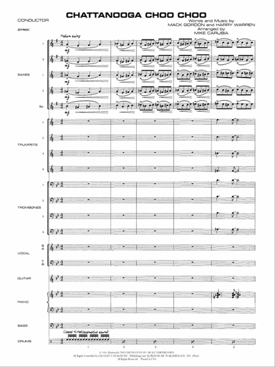 Chattanooga Choo Choo: Score Jazz Ensemble scores gallery preview page 3