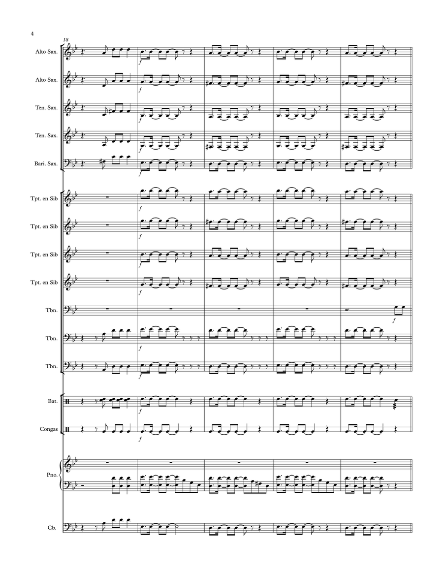 Bomboro Quina Quina Percussion Ensemble scores gallery preview page 4