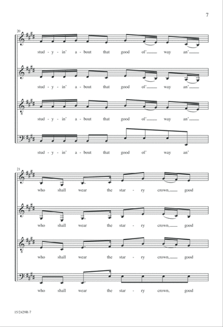 Down to the River to Pray Divisi scores gallery preview page 7