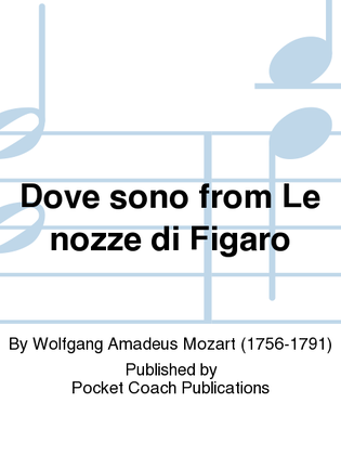 Book cover for Dove sono from Le nozze di Figaro