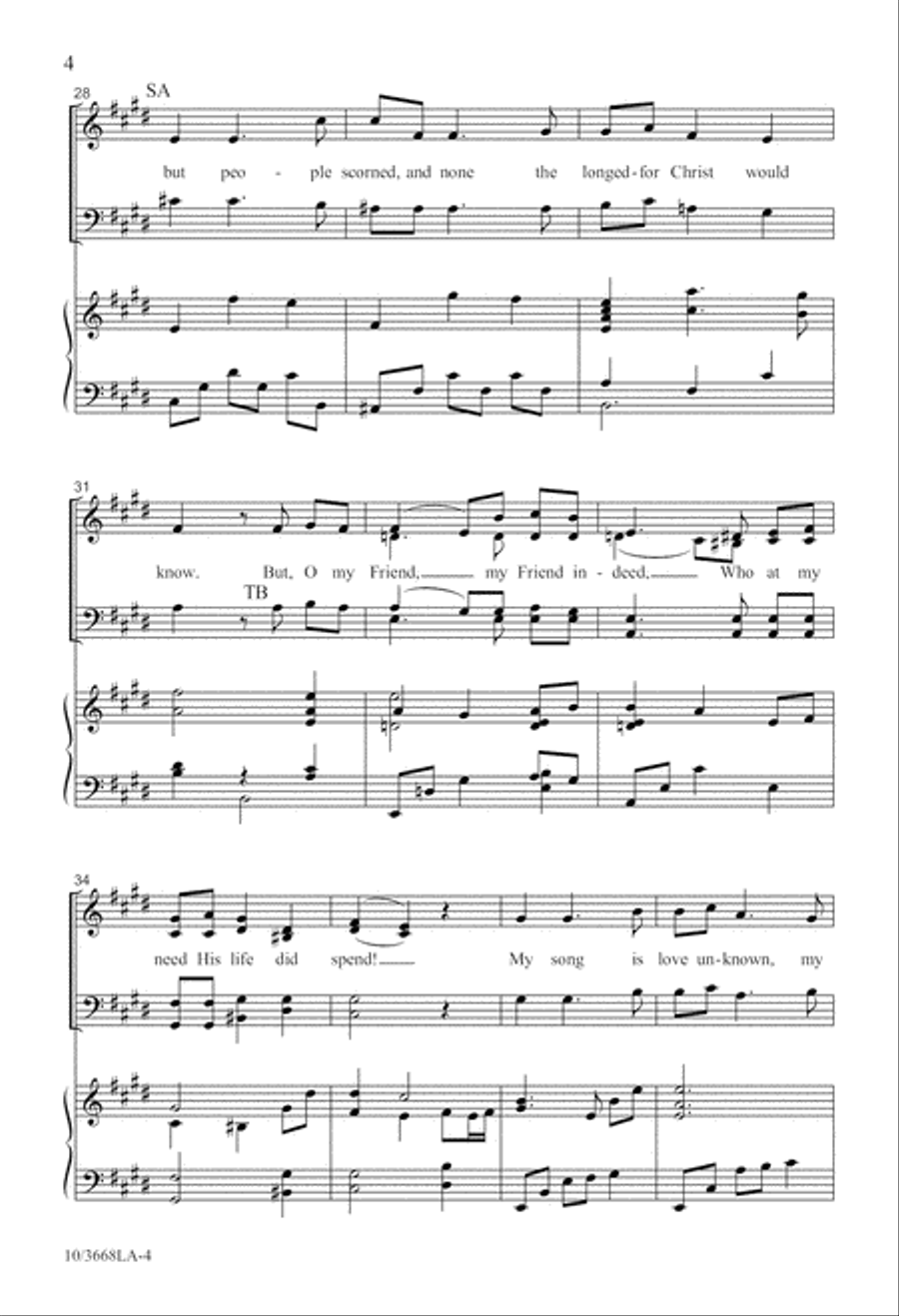 My Savior's Love to Me My Savior's Love to Me 4-Part scores gallery preview page 4