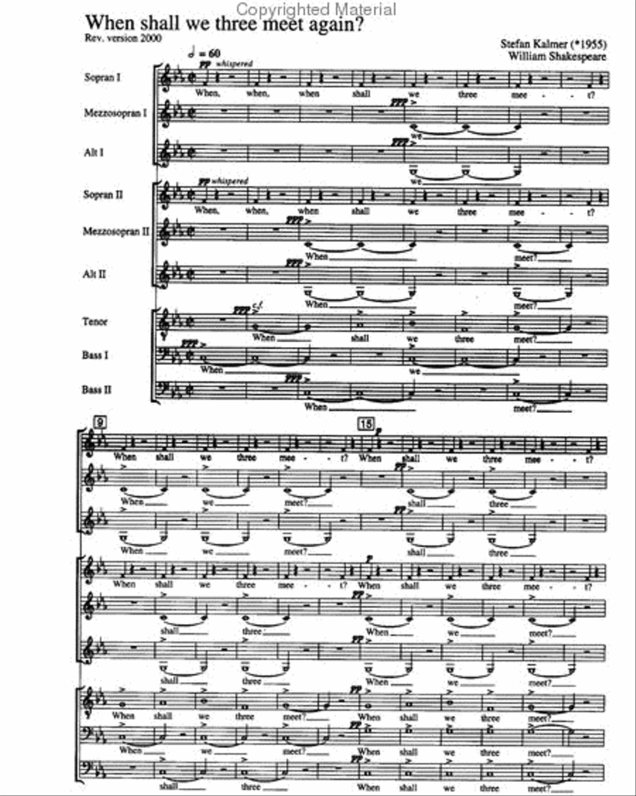When shall we three meet again 3-Part scores gallery preview page 2
