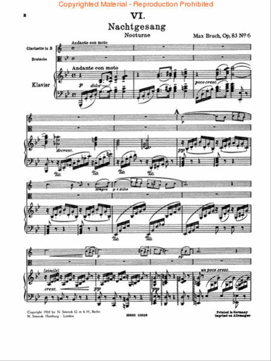 Eight Pieces, Op. 83 Eight Pieces, Op. 83 Clarinet scores gallery preview page 2
