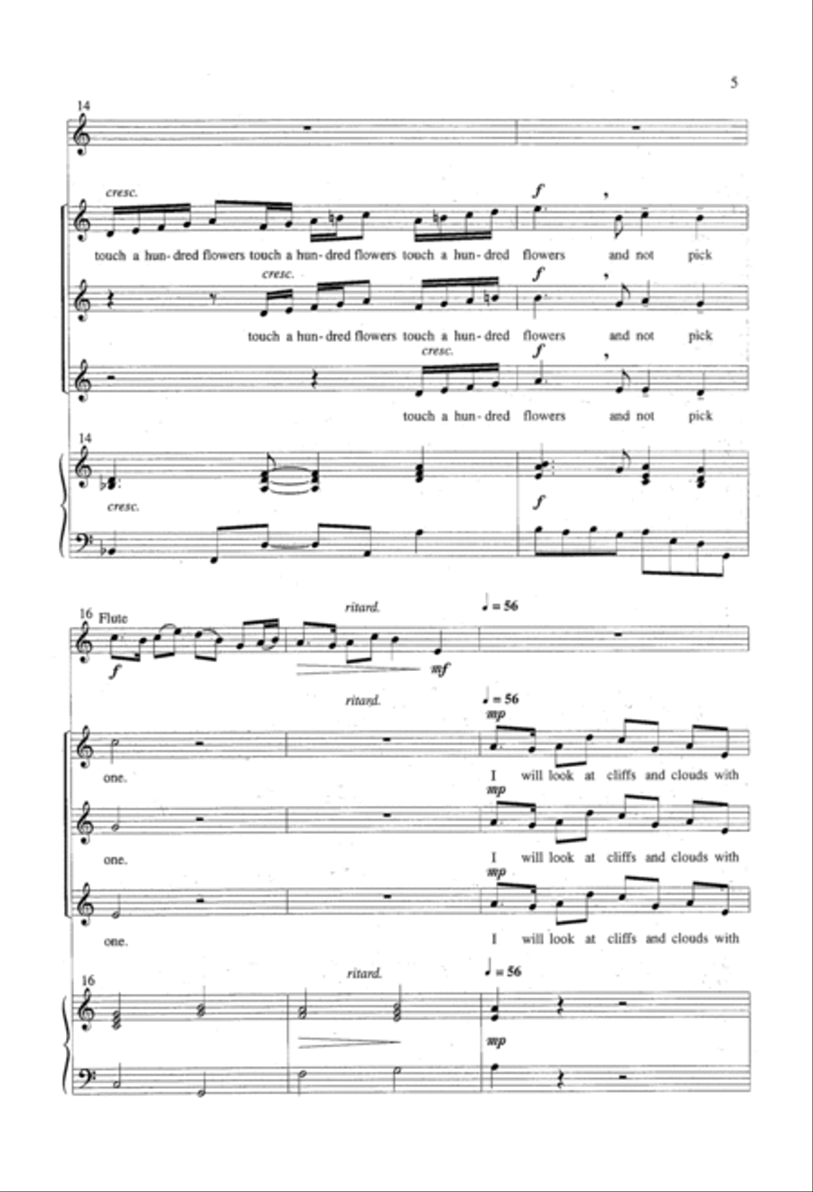 Afternoon On A Hill SSA scores gallery preview page 4