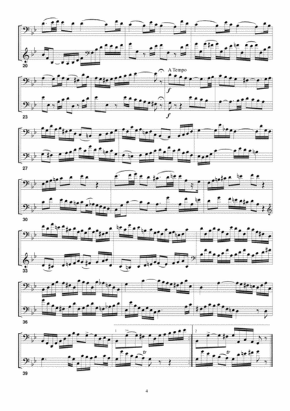 Wilhelm Friedman Bach, Duett (1762) for double bass and cello, transcribed and edited by Klaus St