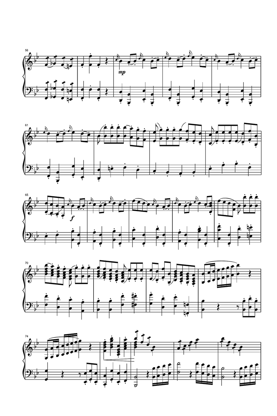 MOZART: Symphony No. 25 Piano Solo scores gallery preview page 3