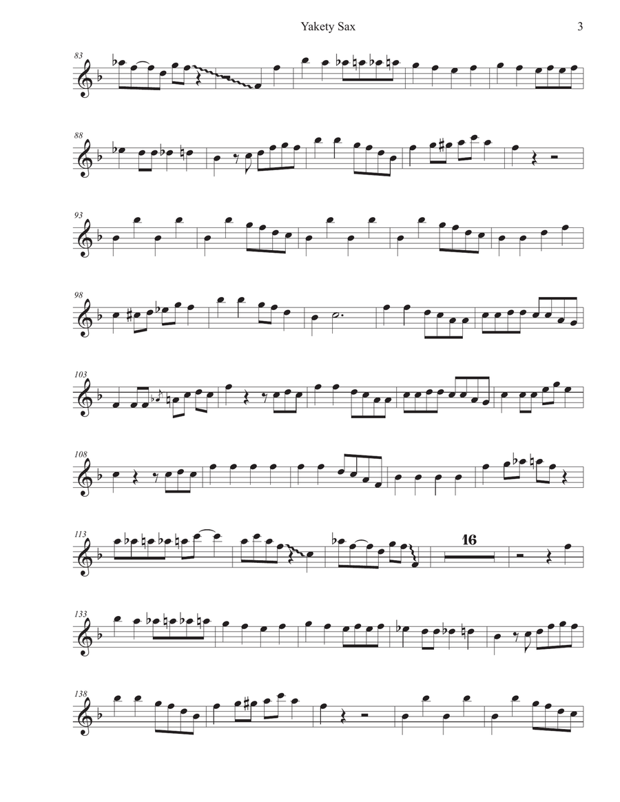 Yakety sax sheet outlet music