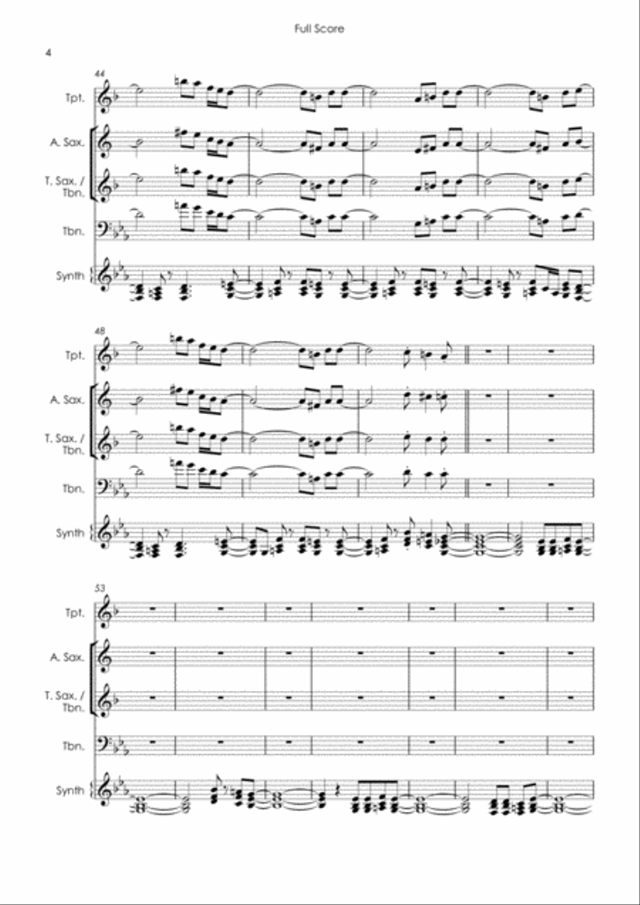Disco Inferno Tenor Saxophone scores gallery preview page 6