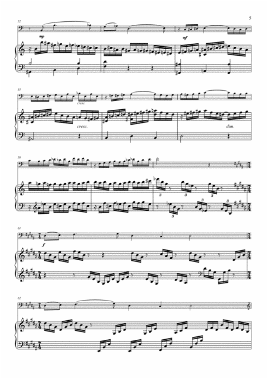 Nostalgia for Cello (or Viola) and Piano String Duet scores gallery preview page 5