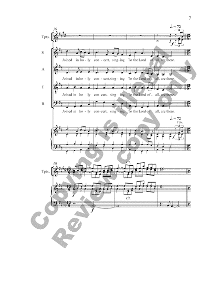 Hark! The Sound of Holy Voices 4-Part scores gallery preview page 5
