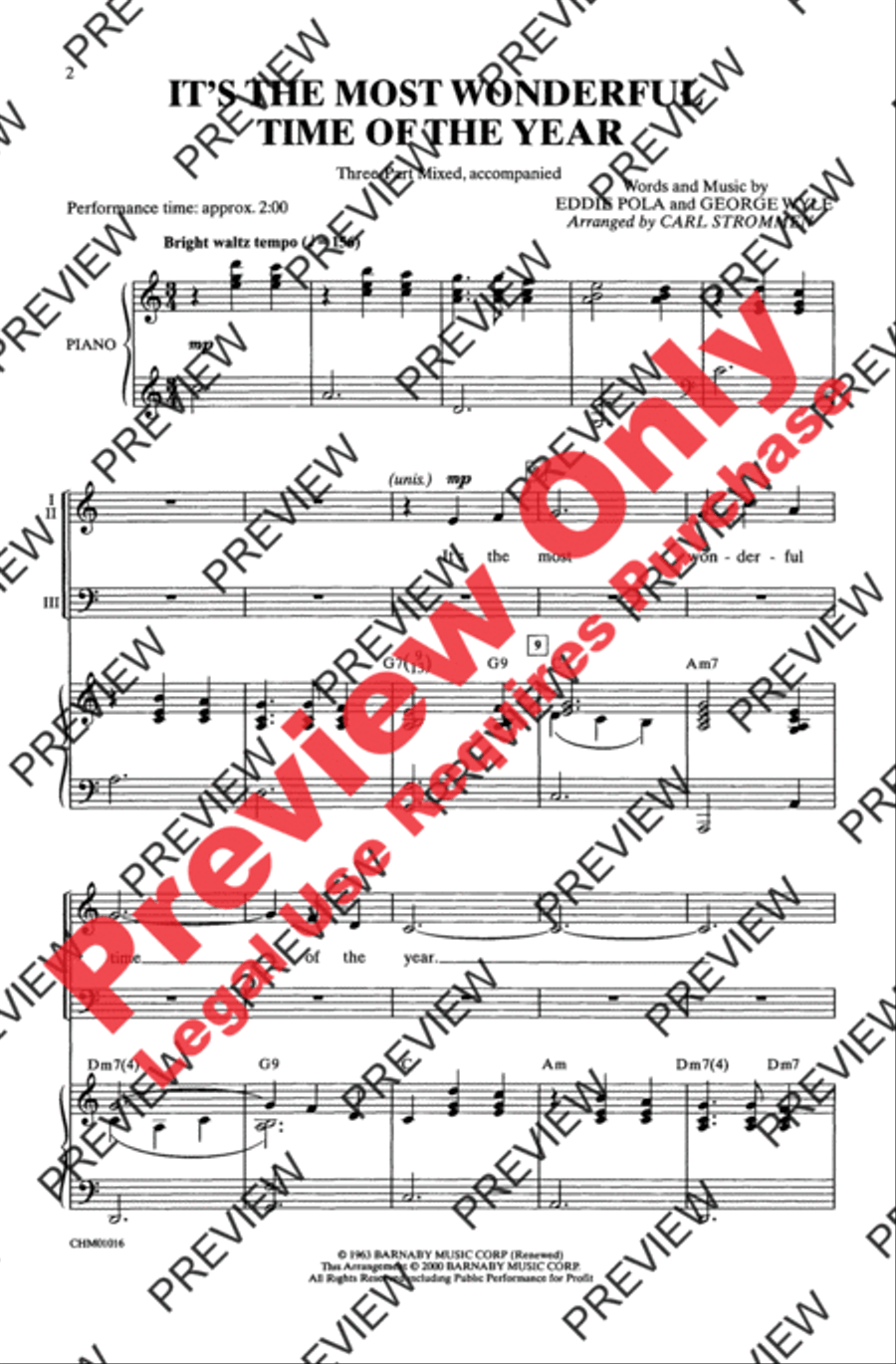It's the Most Wonderful Time of the Year 3-Part scores gallery preview page 2