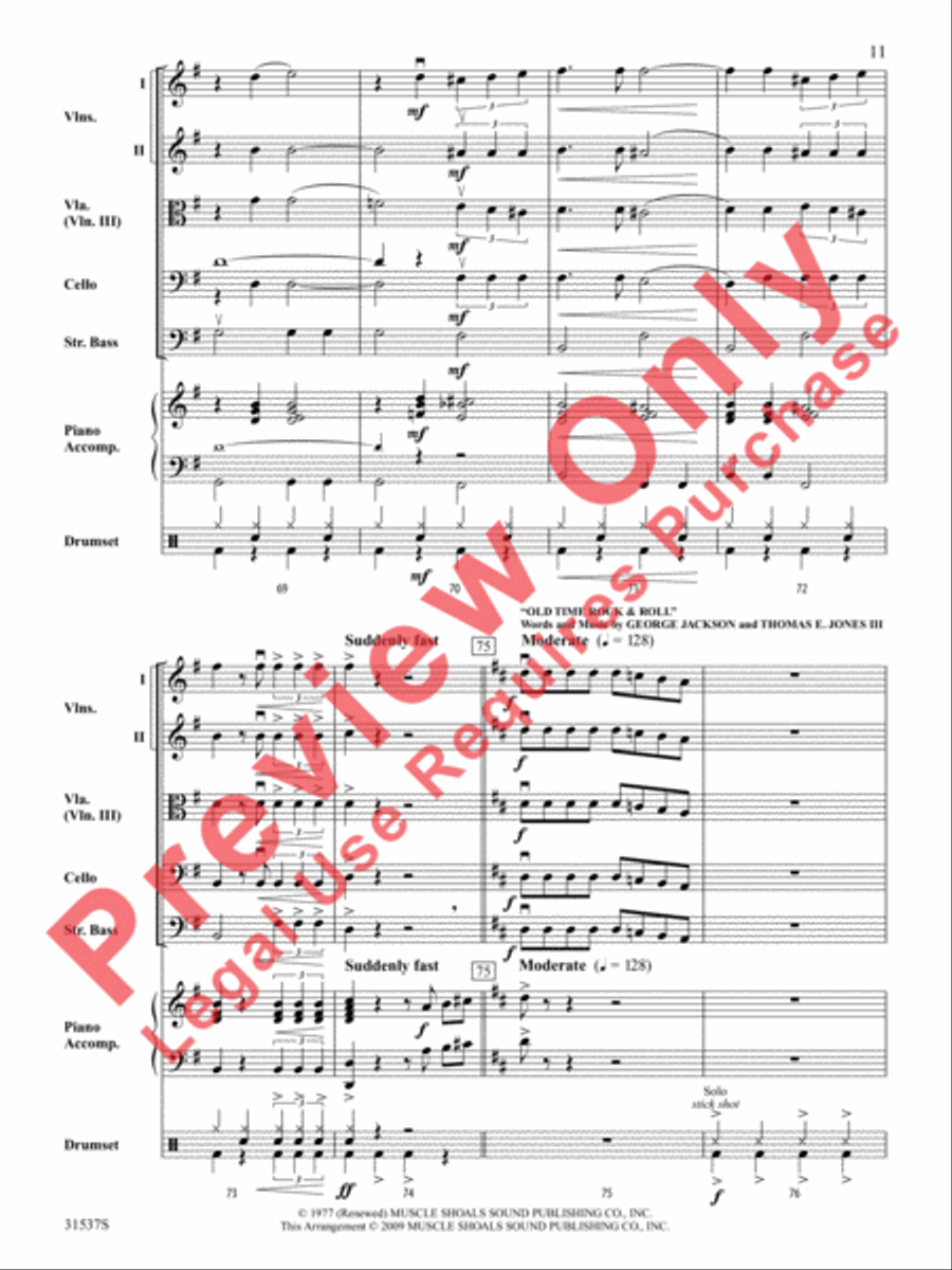 Rock 'n' Roll Classics (score only) String Orchestra scores gallery preview page 12