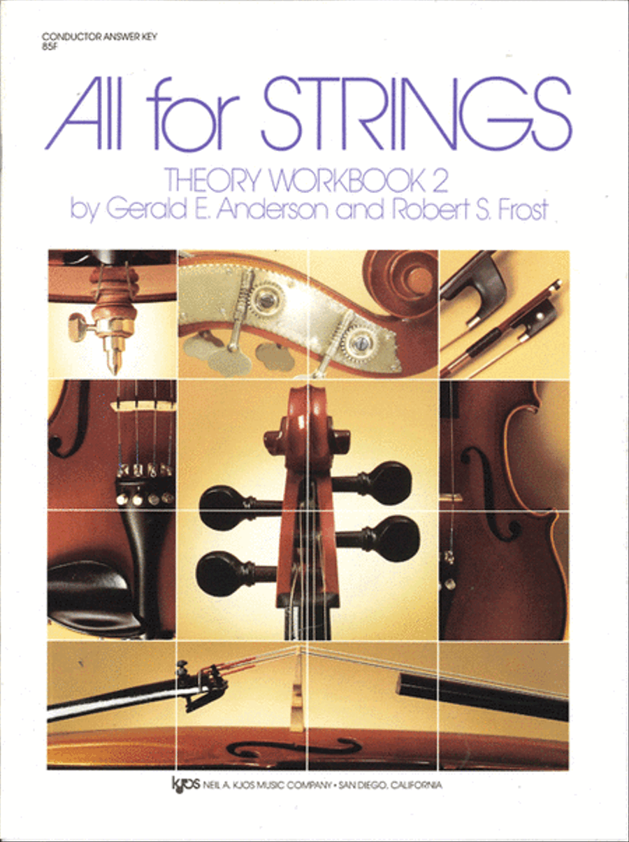 All For Strings Theory Workbook 2 - Conductor Answer Key String Orchestra scores gallery preview page 1