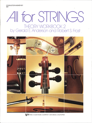 Book cover for All For Strings Theory Workbook 2 - Conductor Answer Key
