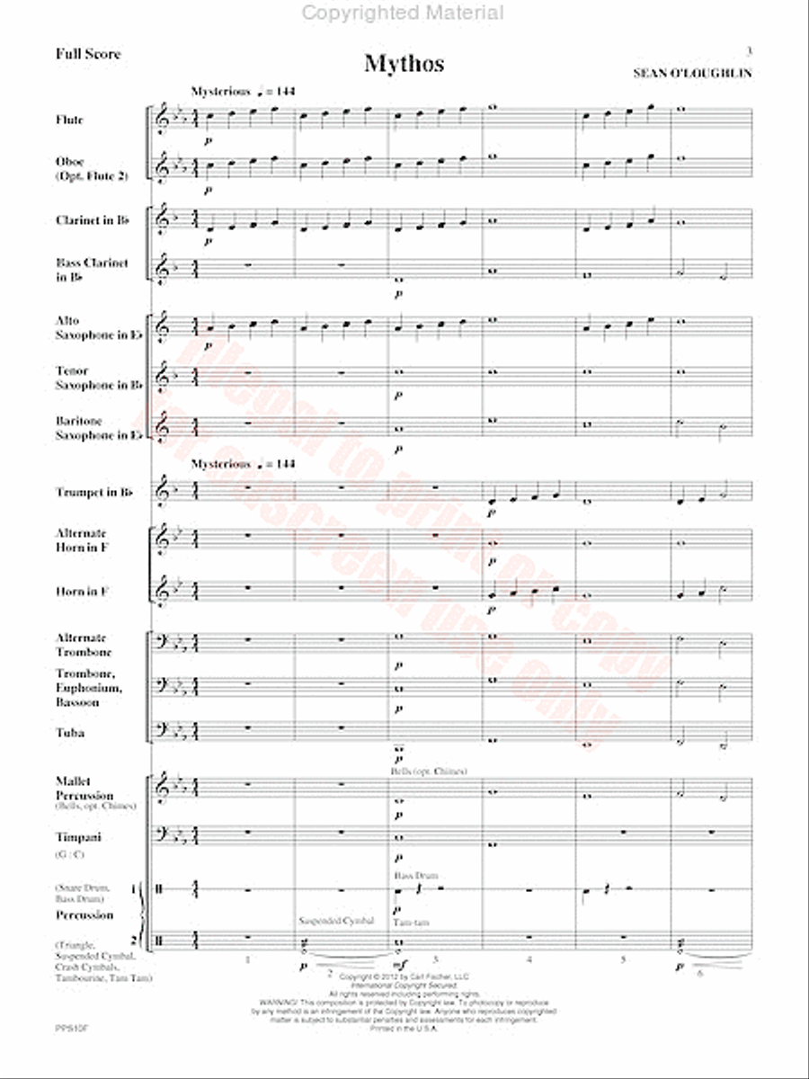 Mythos Concert Band scores gallery preview page 4