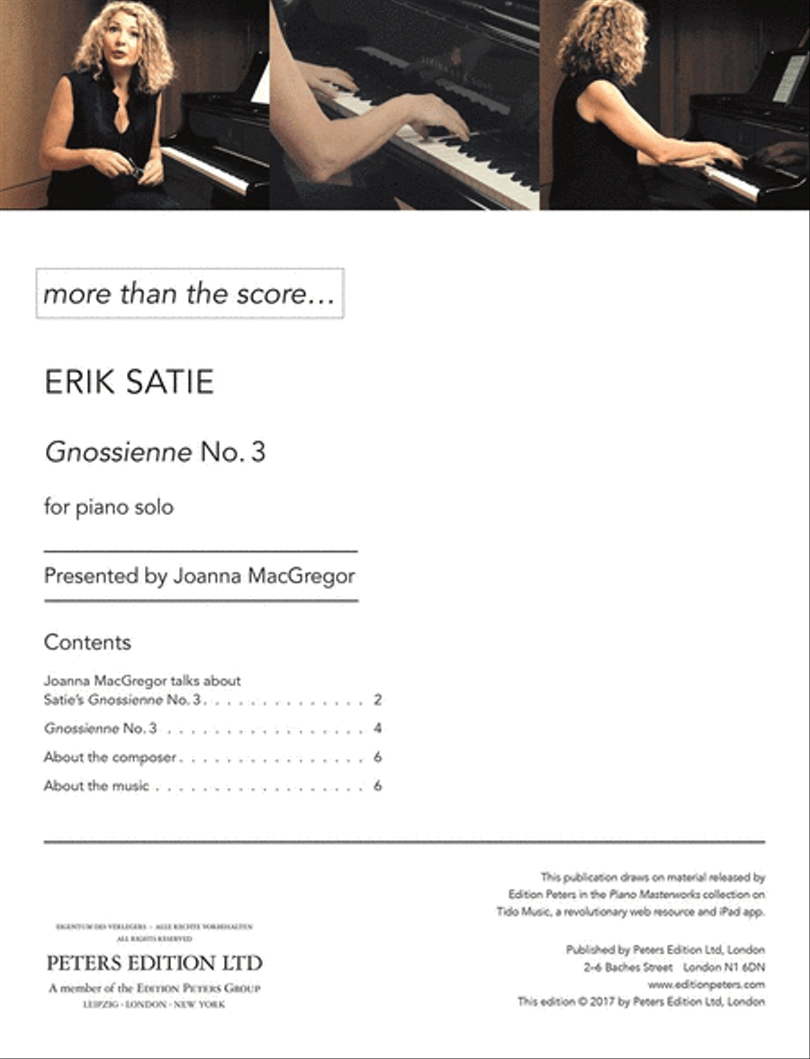 Gnossienne No. 3 for Piano Piano scores gallery preview page 2