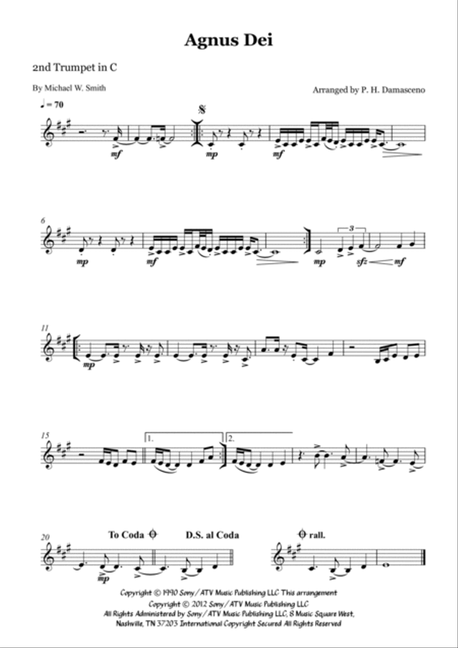 Agnus Dei Agnus Dei Small Ensemble scores gallery preview page 2