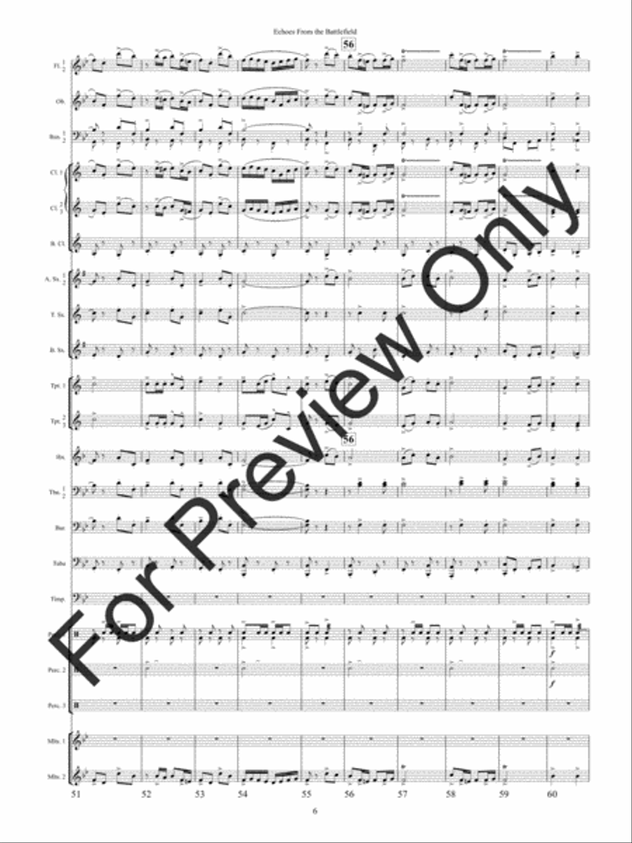 Echoes from the Battlefield (Score) Concert Band scores gallery preview page 9