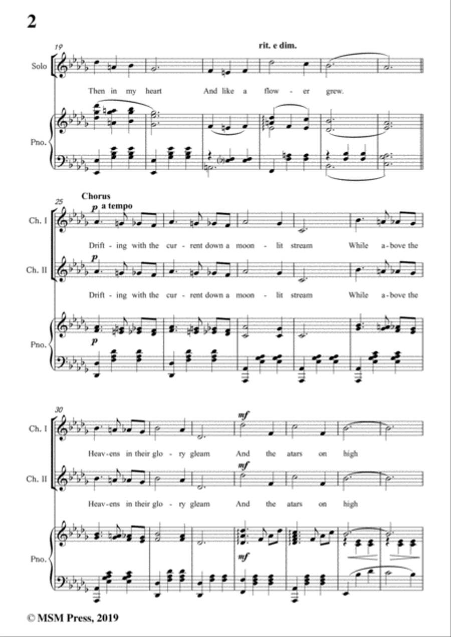 Mary Earl-Beautiful Ohio,in D flat Major,for Voice and Piano Voice Solo scores gallery preview page 4