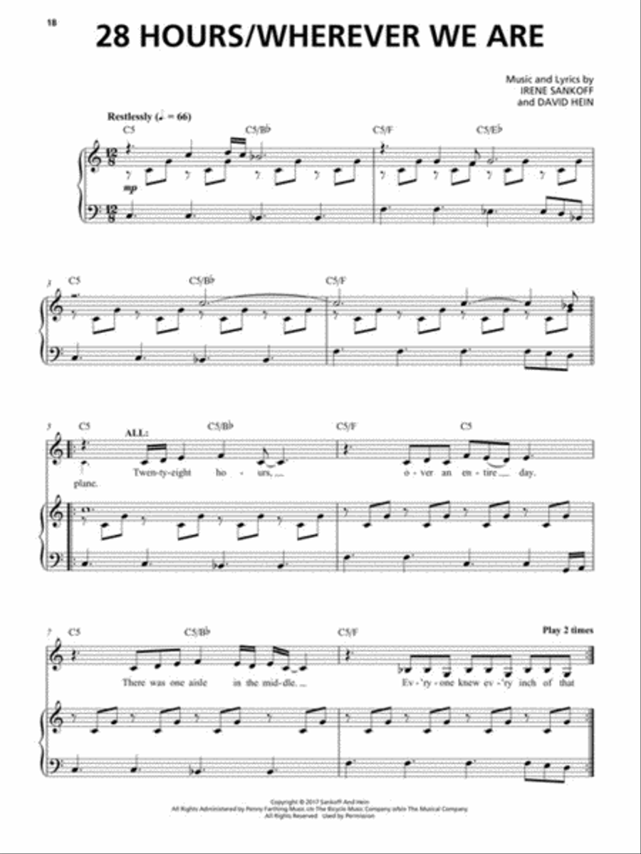 Come from Away Piano, Vocal scores gallery preview page 5