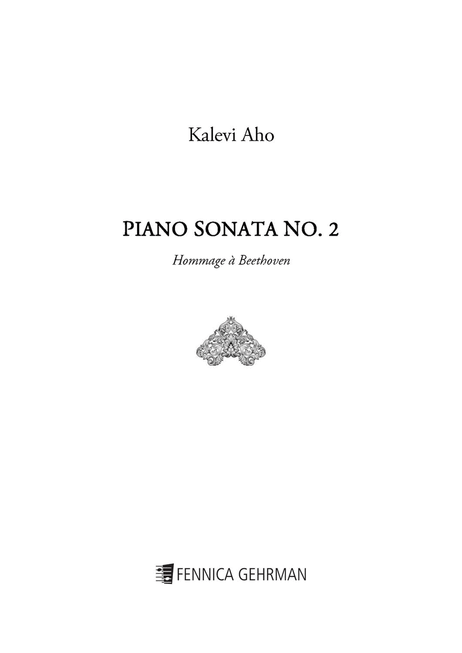 Piano Sonata No. 2 Hommage a Beethoven