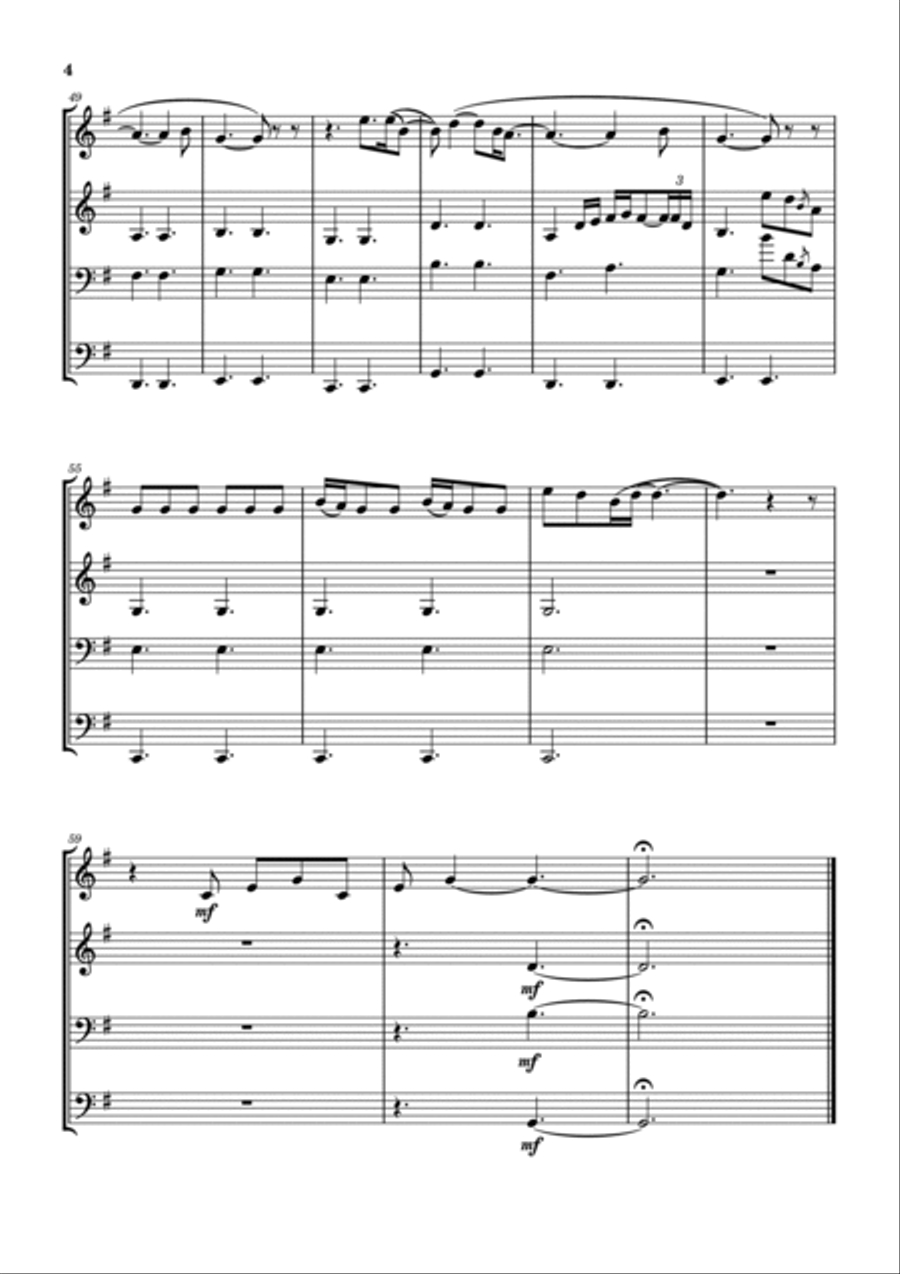 Hold My Hand Brass Ensemble scores gallery preview page 5