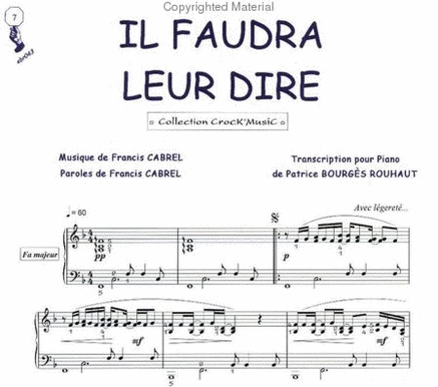 Il faudra leur dire (Collection CrocK'MusiC) image number null