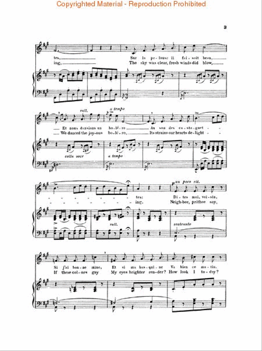 Les filles de Cadix (The Maids of Cadiz) Voice scores gallery preview page 3