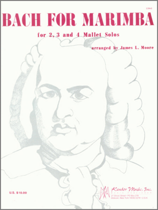 Book cover for Bach For Marimba
