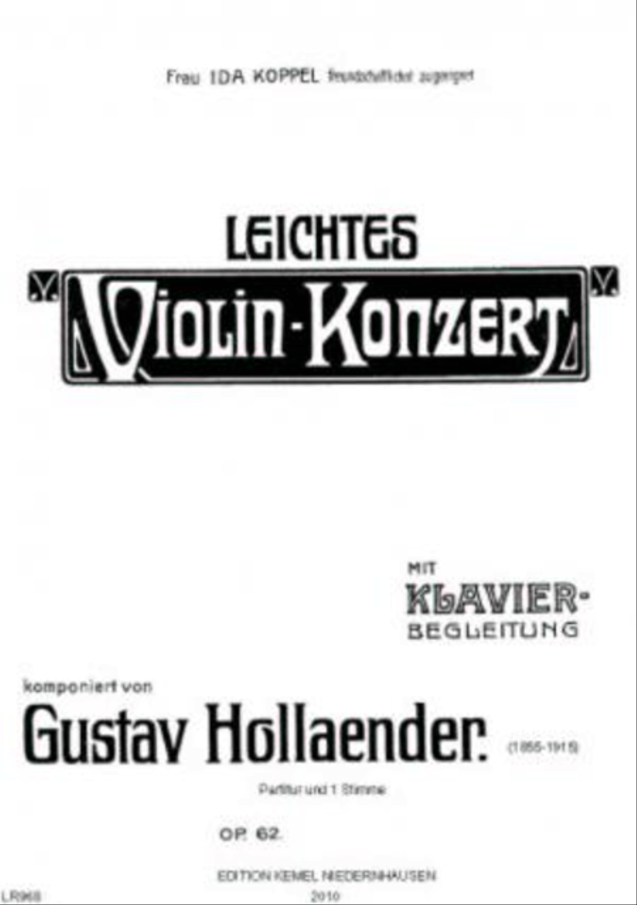 Leichtes Violin-Konzert Violin Solo scores gallery preview page 1
