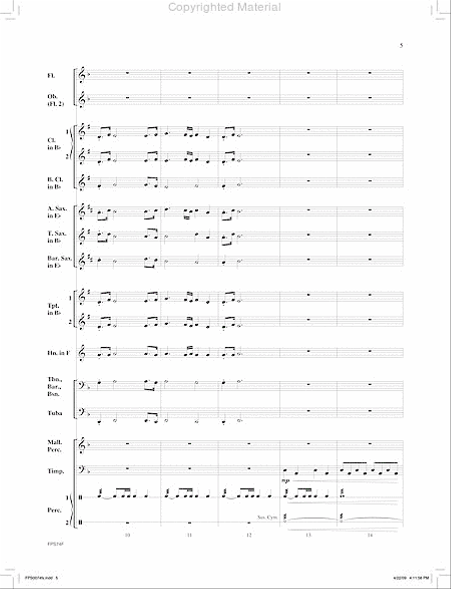 March of the Machines Concert Band scores gallery preview page 6