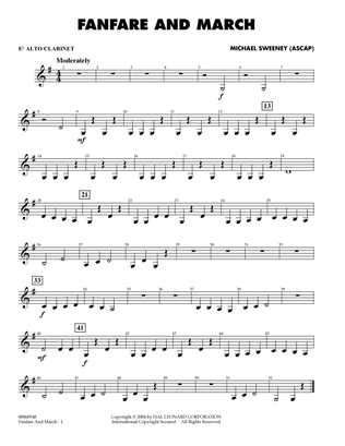 Fanfare And March - Eb Alto Clarinet