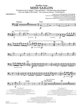 Medley from Miss Saigon (arr. Warren Barker) - Trombone 3