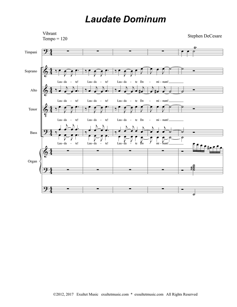 Laudate Dominum 4-Part scores gallery preview page 2