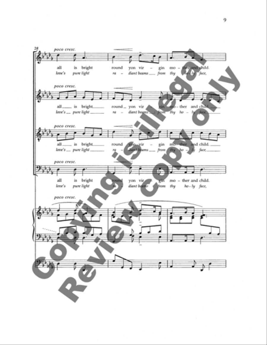 Silent Night (Stille Nacht/Noche de Paz) 4-Part scores gallery preview page 17