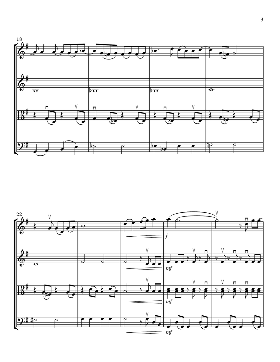 Butterflies String Quartet scores gallery preview page 3
