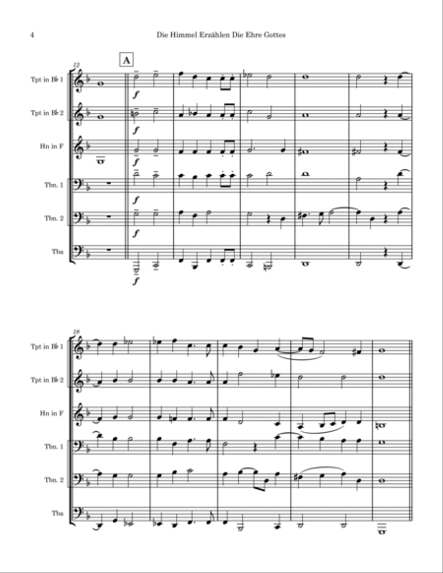 The Heavens Tell the Glory of God Chamber Music scores gallery preview page 4