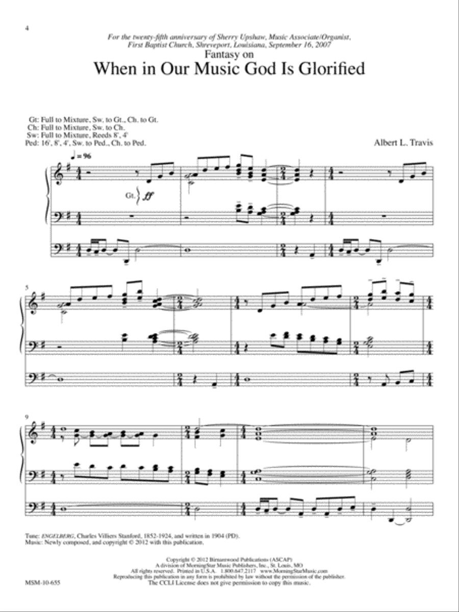 When In Our Music Three Hymn Settings for Organ Organ Solo scores gallery preview page 2