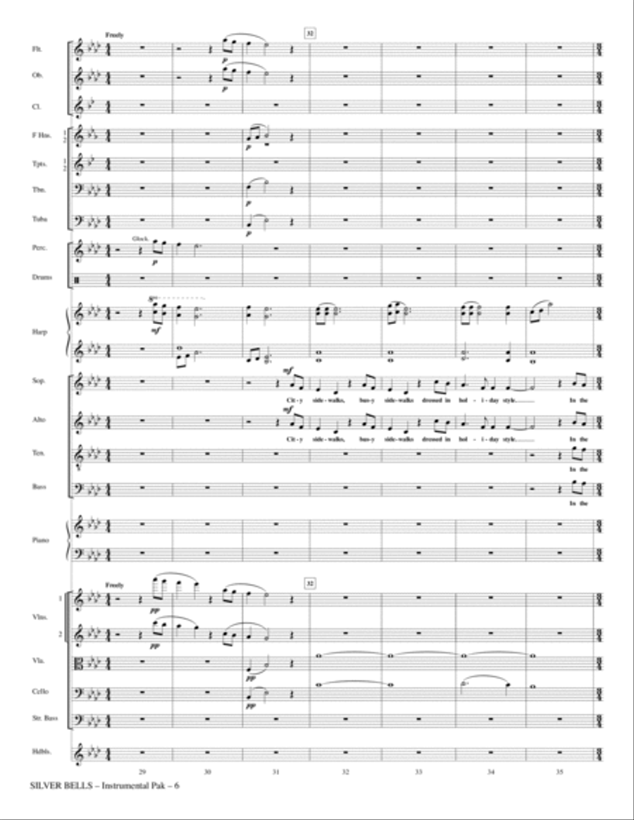 Silver Bells - Full Score Choir scores gallery preview page 6