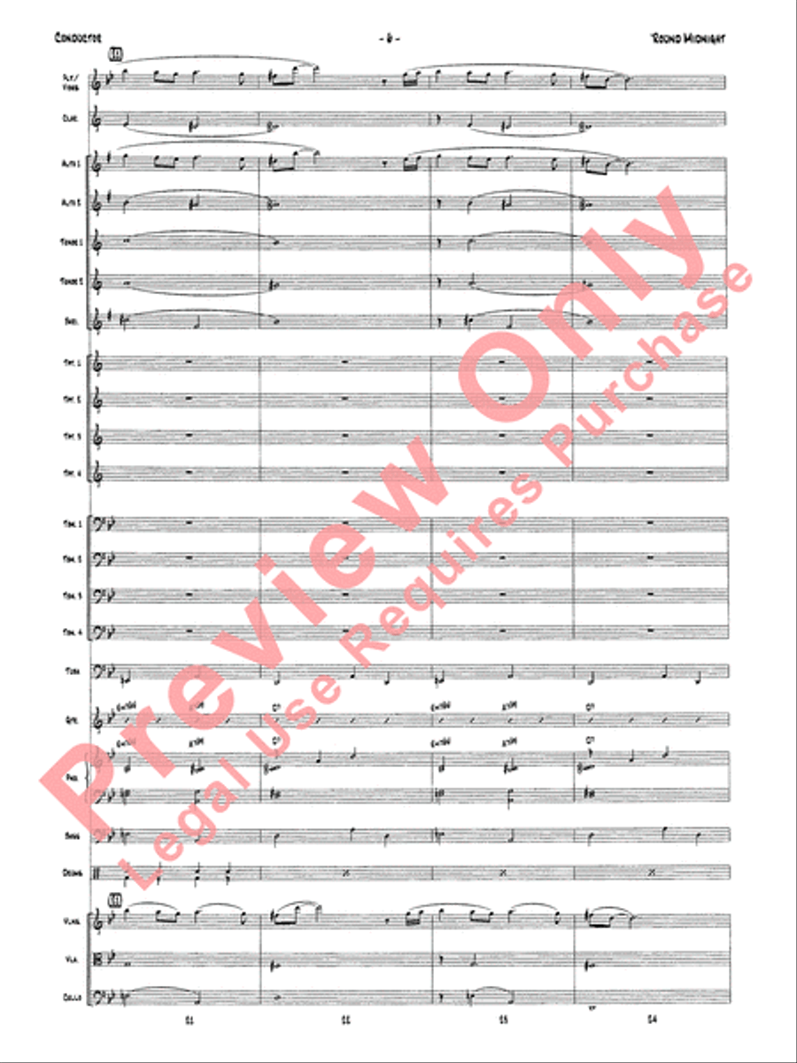 'Round Midnight Jazz Ensemble scores gallery preview page 9