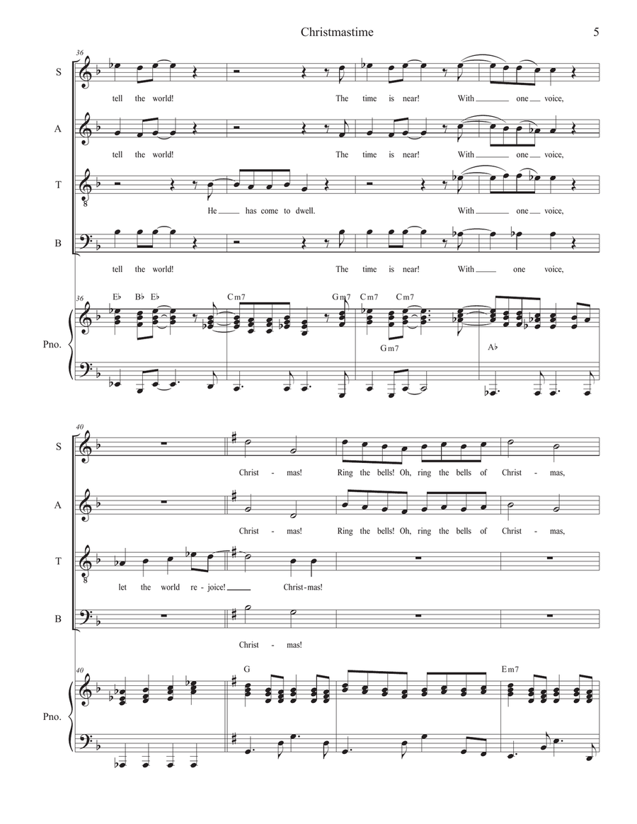 Christmastime Piano, Vocal scores gallery preview page 5