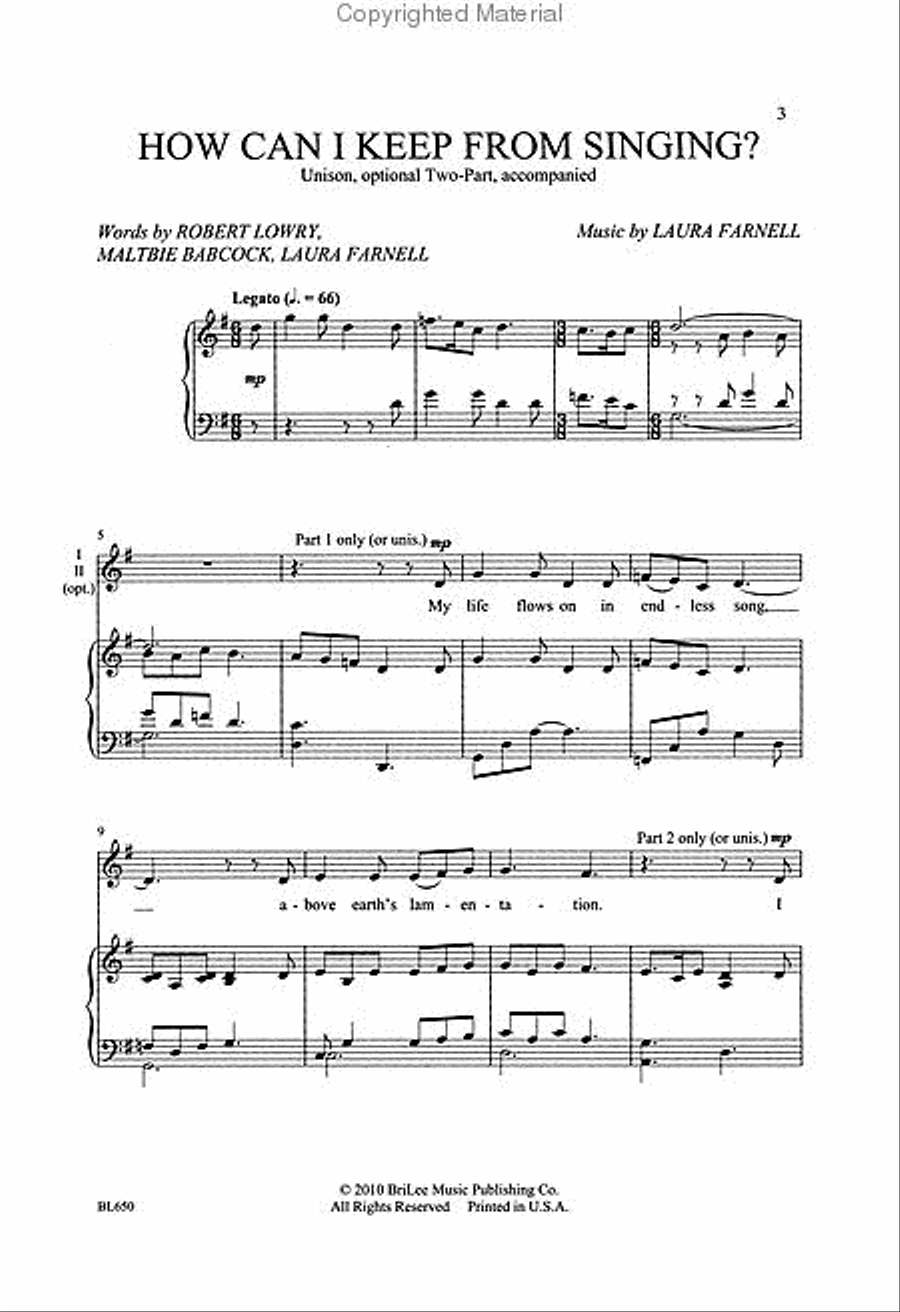 How Can I Keep From Singing Choir scores gallery preview page 2