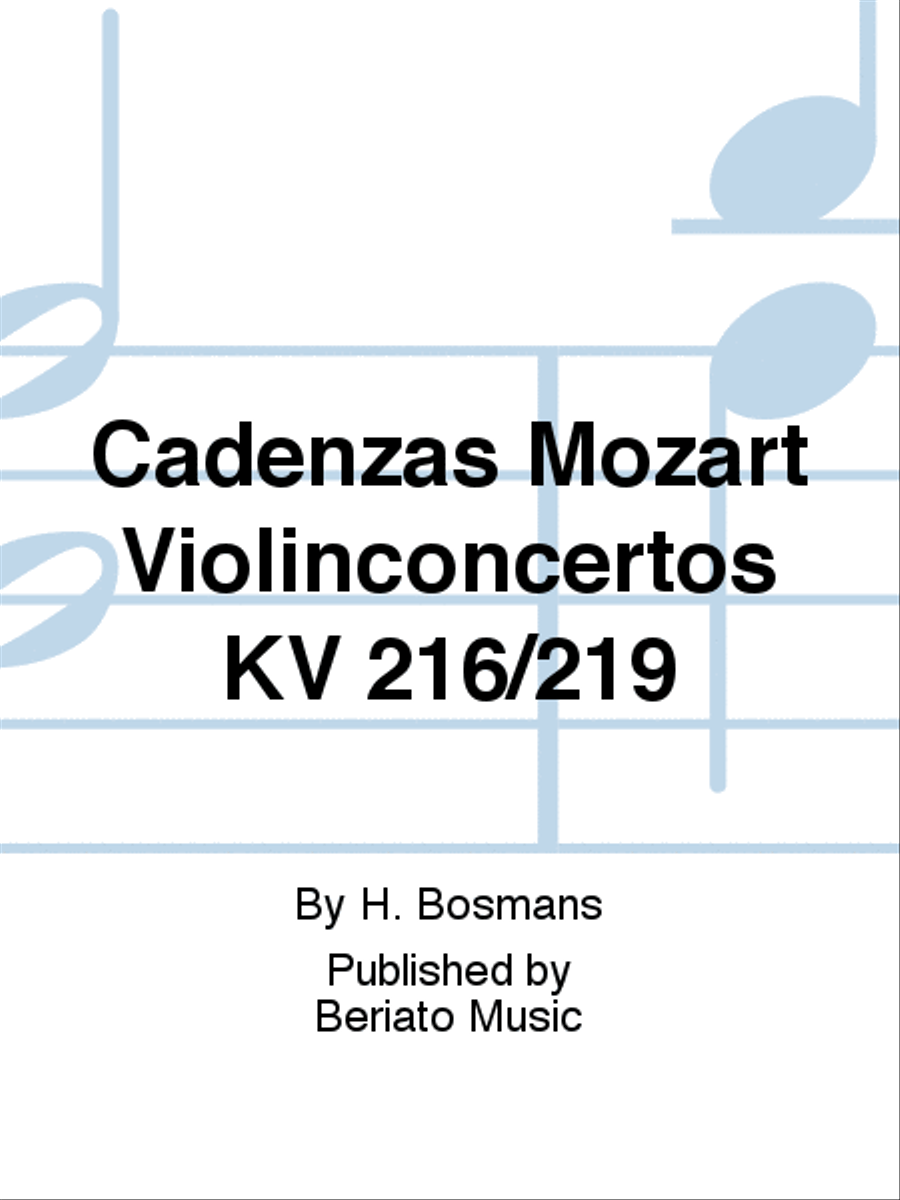 Cadenzas Mozart Violinconcertos KV 216/219 Violin Solo scores gallery preview page 1