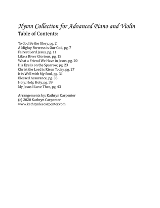 Book cover for Hymn Collection for Advanced Piano & Violin